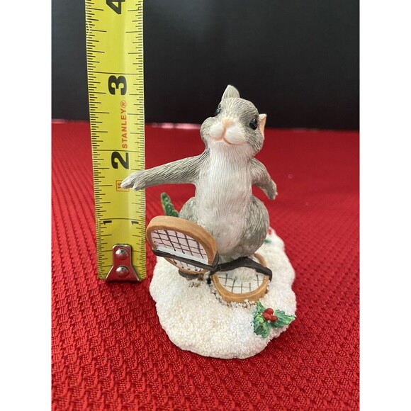 Charming Tails Figurine: Binkey Snow Shoeing, Silvestri, #87580 - Picture 7 of 10